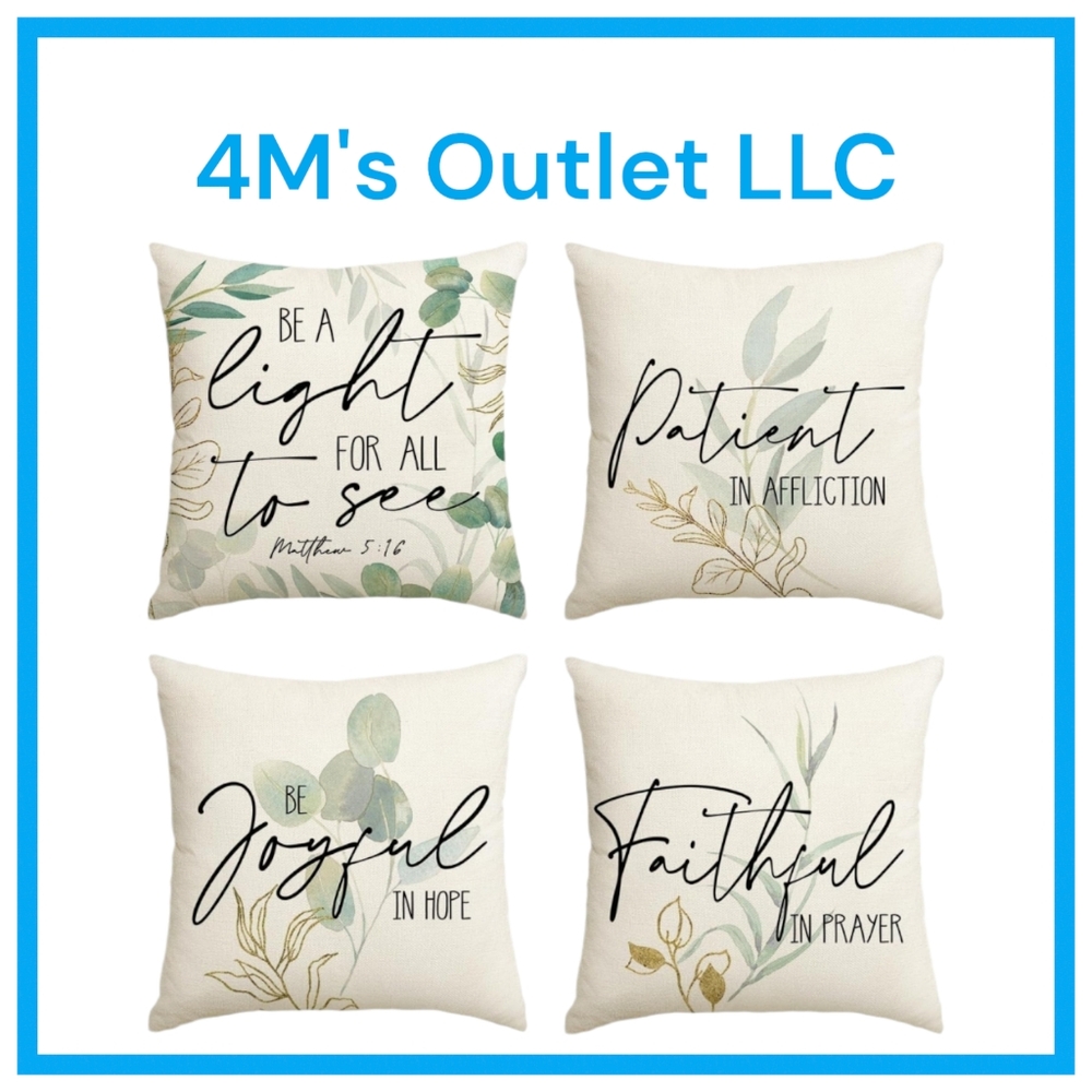 colorlife Eucalyptus Leaves Throw Pillow Covers, 18 x 18 Inch